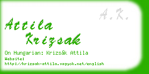 attila krizsak business card